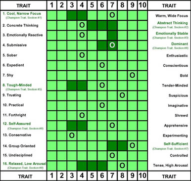GolfPsych Champion Personality Profile
