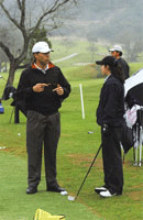 Golf Instruction on Tee